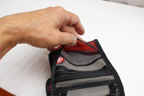 Echo Unlimited Credit Card Trifold Nylon Wallet Gray w/ Touch Fasteners Closure - Picture 5 of 5