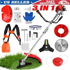 52CC 3-In-1 Gas String Trimmer Lawn Mower 2-Cycle Brush Cutter Weed Eater Wacker