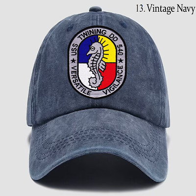 Custom Embroidered Hat USS Twining DD-540 Destroyer Ship, Veteran Cap, Gift Idea