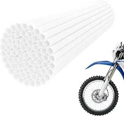 Bike Spoke Covers, Universal 72Pcs Spoke Skins Wheel Wraps for 8'' Color: White