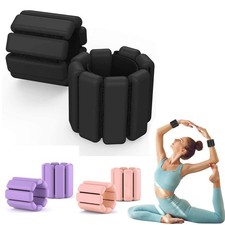 Image of 1 pair Adjustable Wrist Ankle Weights Aerobics Pilates Weight-Bearing Bracelet