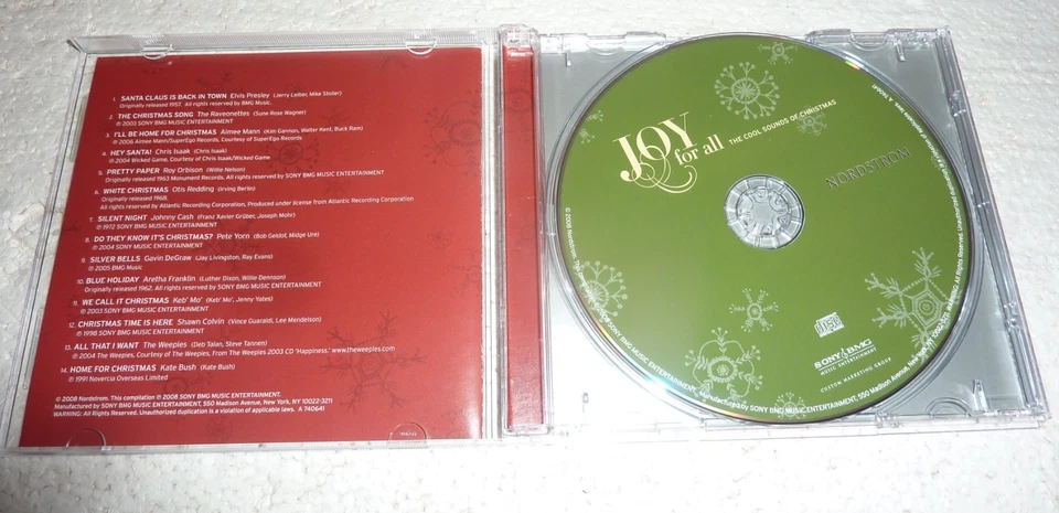 РАДОСТЬ для всех - классные звуки Рождества компакт-диск, Nordstrom Sony BMG S-16 - Изображение 2 из 3