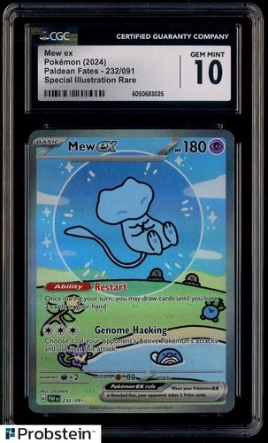 2024 Pokemon Paldean Fates PAF EN #232/091 Mew Ex CGC 10 GEM MINT