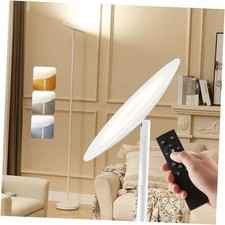 LED Torchiere Floor Lamp, 3200LM, 71" Tall Modern Torchiere Lamp in Pearl White