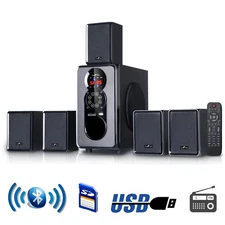 Befree Sound Bfs455 5.1 Channel Surround Bluetooth Speaker System In Black