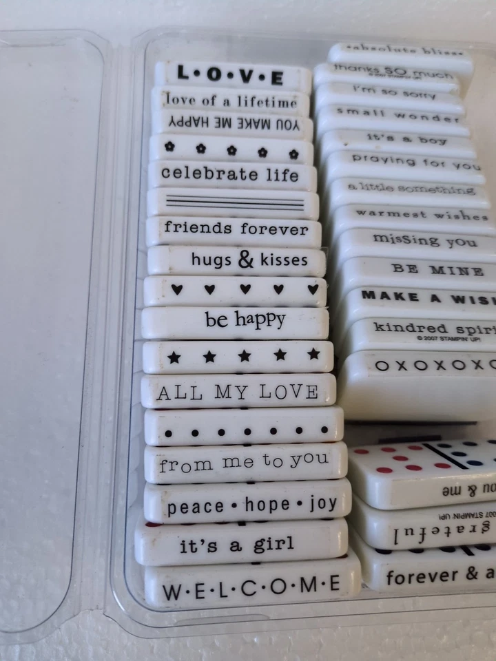 Dominos Tiles 2" x 1" Rubber Stamp Lot Of 33 Pre-owned But Never Use - Image 2 of 4