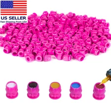 200PCS Tattoo Ink Caps Disposable Plastic Doll Ink Cups with Base Pigment Caps I