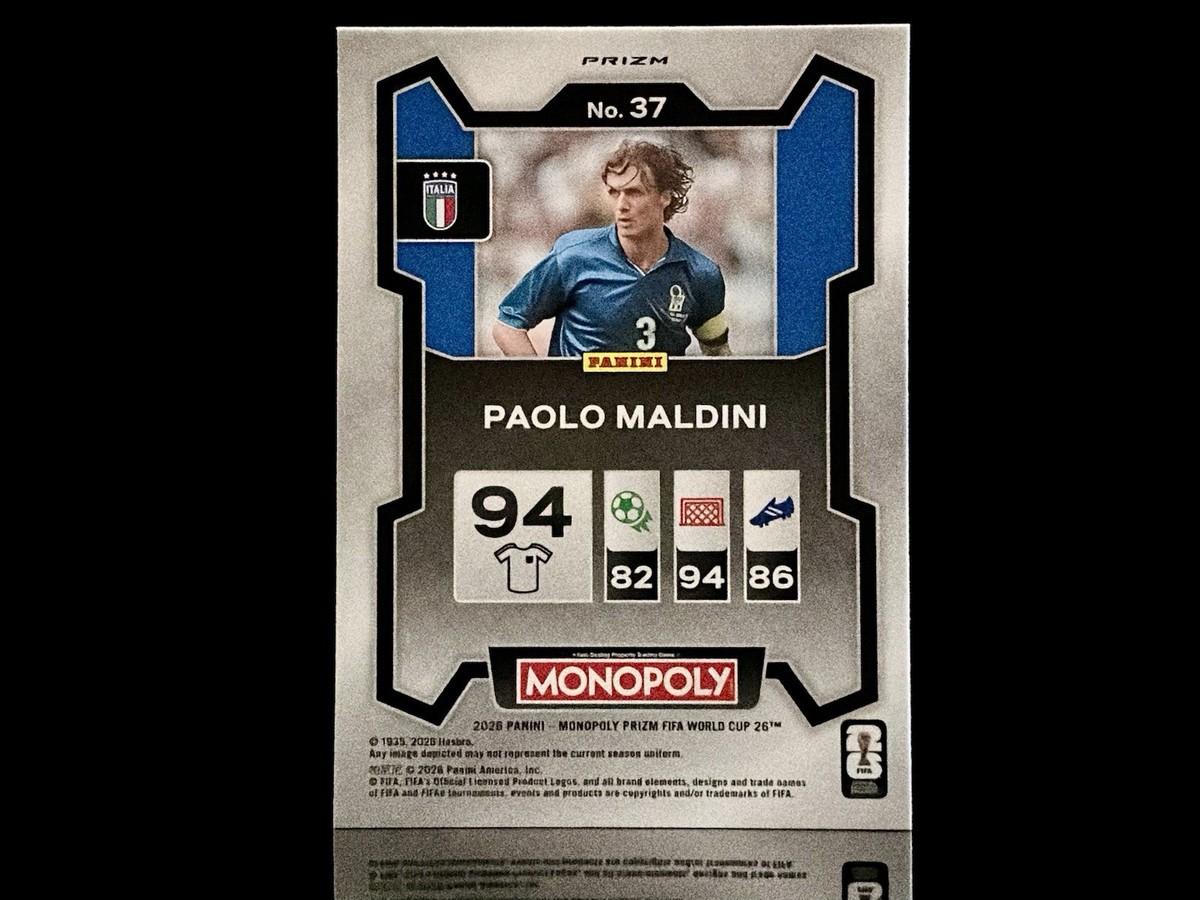 2026 FIFA World Cup Monopoly Prizm - Paolo Maldini #37 (Gold