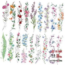 Tazimi 24 Sheets Watercolor Tattoos for Women Girls - Temporary Tattoos