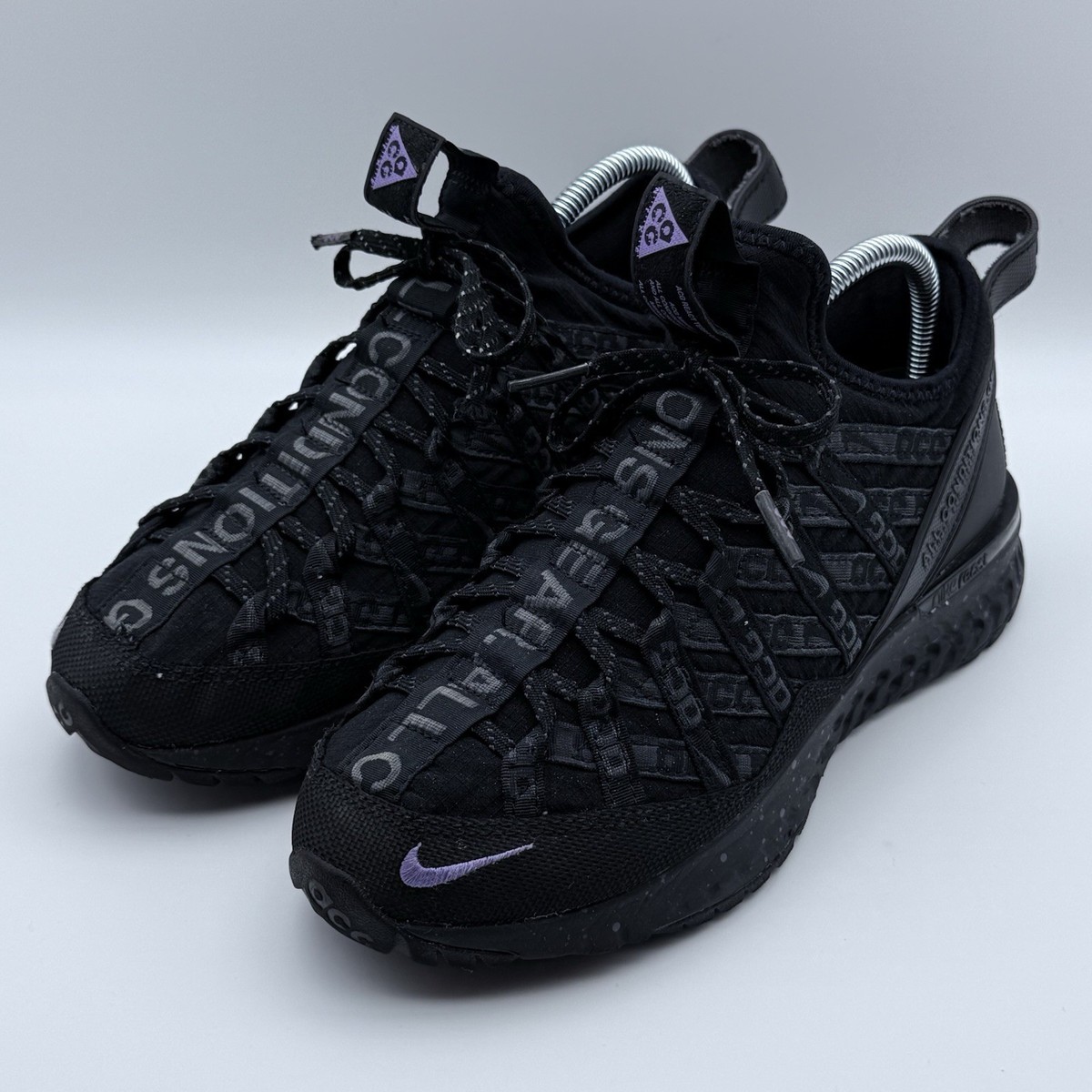 Nike ACG React Terra Gobe Black Space Purple Men\'s Size 10 Sneakers BV6344-001 Nike Acg React Terra Gobe Black Purple Anthracite Nike Mens  main image 4