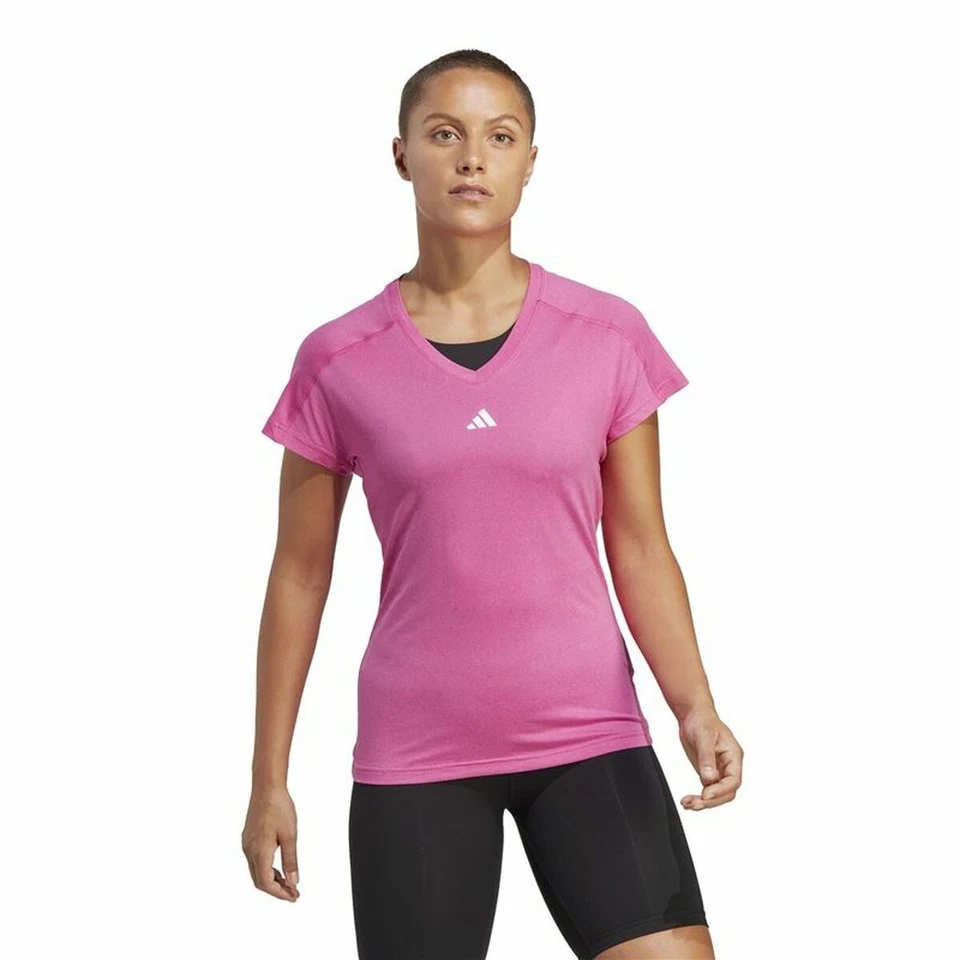 Camiseta de Manga Corta Mujer Adidas Essentials Rosa Lila - Imagen 2 de 4