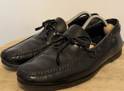 Car Shoe Slipper Mokassins Schuhe Gr. 40,5 (6,5) schwarz Echtleder Loafer