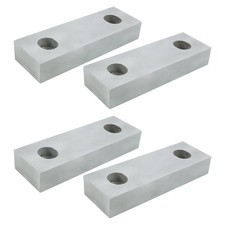 4 Pack Vise Jaws For 6" Vises 6" &times; 2" &times; 1" Soft Jaws Reversible Aluminum