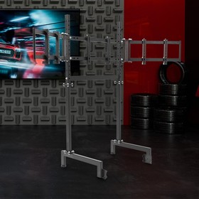 Zootopo Triple Monitor Mount Stand Fits 50mm Round Tube Racing Simulator Cockpit