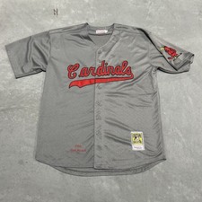 Mitchell & Ness Cooperstown 1956 Stan Musial St. Louis Cardinals Gray Jersey 52