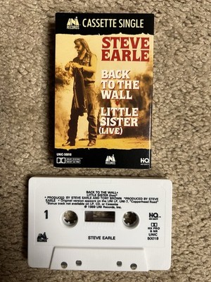 Steve Earle Back To The Wall & Little Sister (Live) Cassette Tape Single - 1988