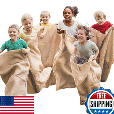 JOYIN 6 Pack Large Burlap Potato Sack Race Bags 39"x25" Outdoor Family Fun Game