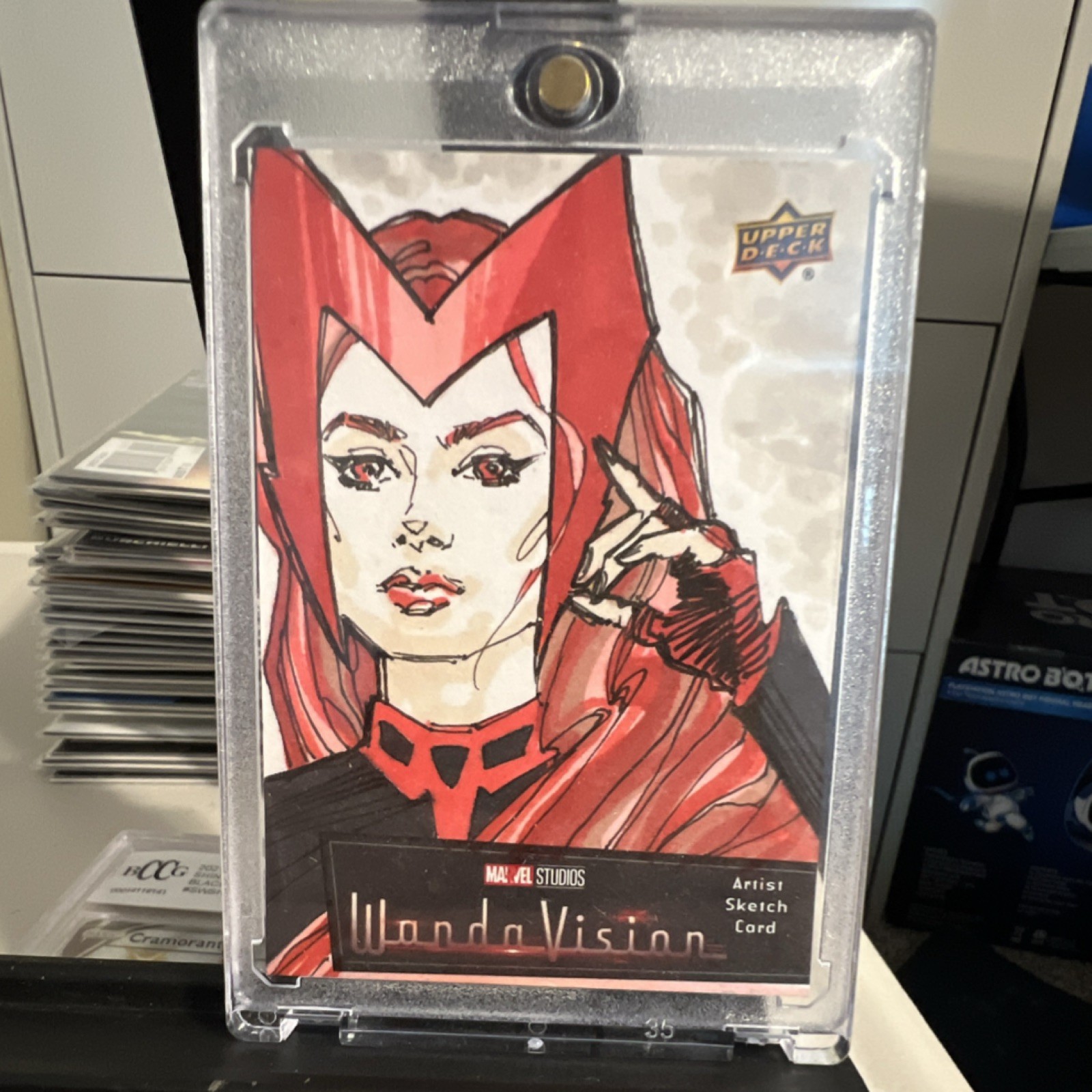 Marvel WandaVision Upper Deck 1/1 Scarlet Witch Sketch Card Dylan Russell
