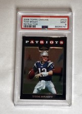 2008 TOPPS CHROME REFRACTOR #TC3 TOM BRADY PSA 9