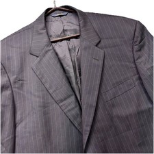 Brooks Brothers 1818 Madison Navy Pinstripe Suit Jacket 45R Wool Made In USA