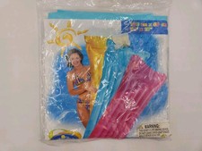 Vintage 2008 INTEX Inflatable Pool Float72" X 27" Blue Wet Set Sealed New