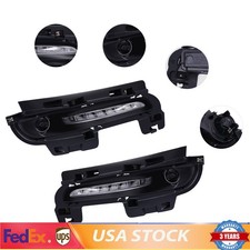 Pair For 2012-16 Jeep Grand Cherokee Srt8 Led Front Drl Bumper Fog Lights Lamps