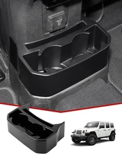 For Jeep Wrangler JL 2018+ Rear Cup Holder Floor Mounted Storage Box Organizer