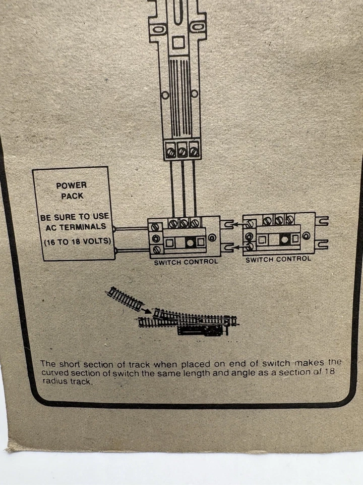 Life-Like Electric Remote Control HO Switch Left Hand New Old Stock  #8605 - Image 3 of 4