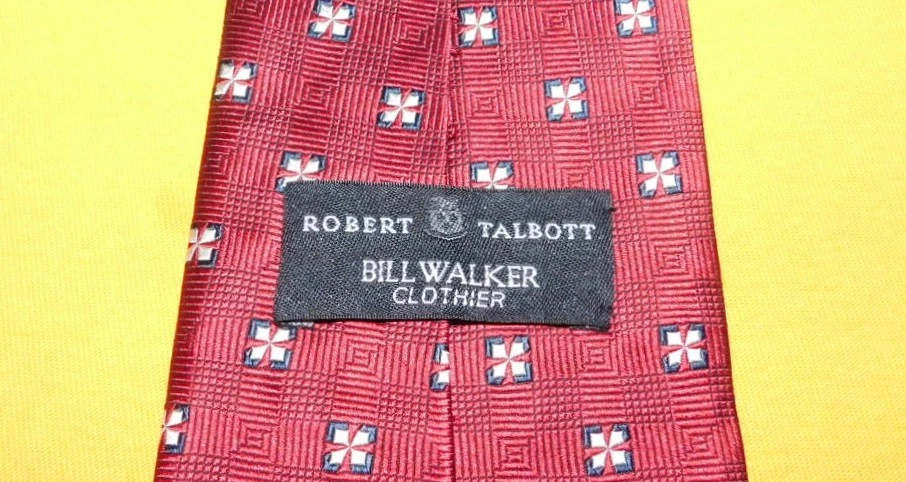ROBERT TALBOTT HECHO EN EE. UU. CORBATA FLORAL ROJA/BLANCA/AZUL - CORBATAS - CORBATAS DE DISEÑADOR. Foto 3 de 3