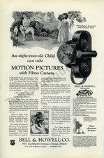 1927 Bell  Howell Movie Cameras Filmo Old Vintage PRINT AD Frame it  4219 