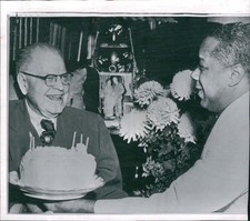 1957 Warren R Austin United Nations Ambassador Cake Historic Vintage Photo 8x8