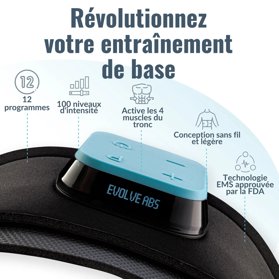 Appareil d'électrostimulation abdominale Slendertone Evolve, appareil de muscula - Photo 4/4