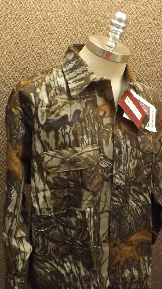 Vtg NEW Walls Realtree Camo Hunting Shirt Whisper Soft Cotton Sz Lrg USA Made - Image 2 of 4