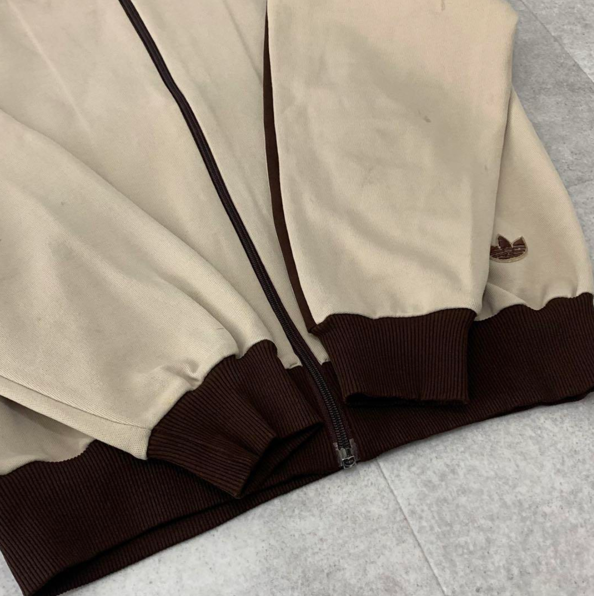 Adidas 70s Size 4 L Track Jacket West Germany Brown from Adidas 70s Size 4 L Track Jacket West Germany Brown from