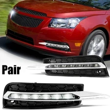For 2009-2014 Chevy Cruze LED DRL Fog Light Lamp Daytime Running Light w/Harness