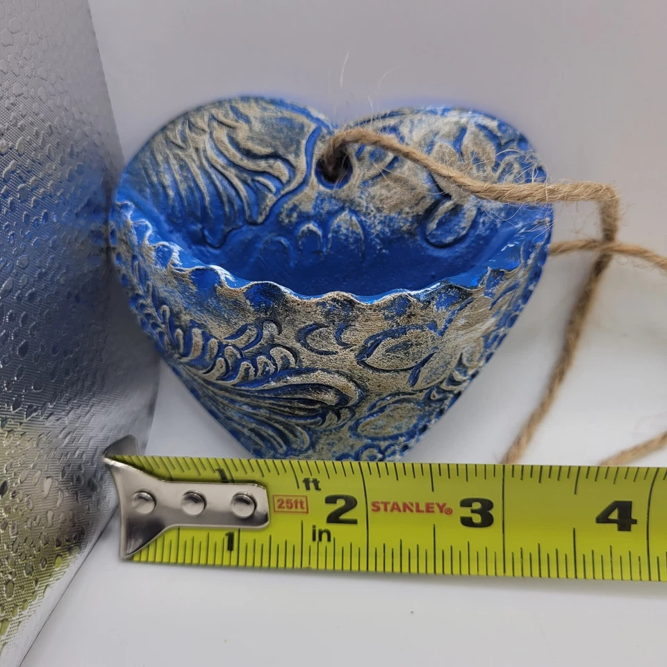 4 PIEZAS - Maceta colgante de pared arte resina forma de corazón mini maceta 10x10x5 cm Foto 2 de 4