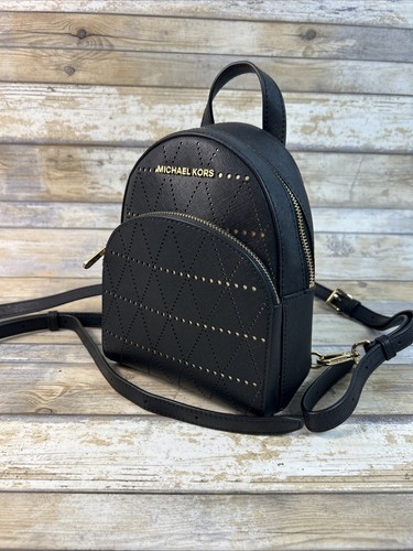 MICHAEL KORS ABBEY BLACK XS BACKPACK LEATHER STYLE:35H7GAYBIT. NEW WITHOUT TAG
