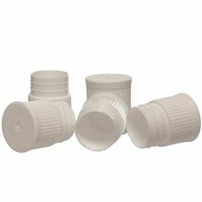 Test Tube Cap, Hollow Bottom, 16mm, White, Karter Scientific (Pack of 100)