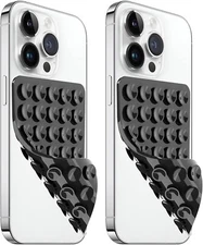 2 Pack Silicone Suction Cup Phone Case Mount Double Sided, Non Slip Phone Access