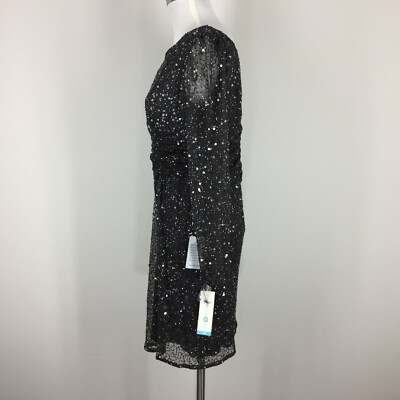 patra sequin dress Patra Black Beaded Sequined Formal Cocktail Dress Side 16