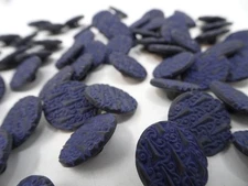 Vintage Dark Blue Spiral Ornate 3D Shank Buttons 17mm Lot of 10 B76-3