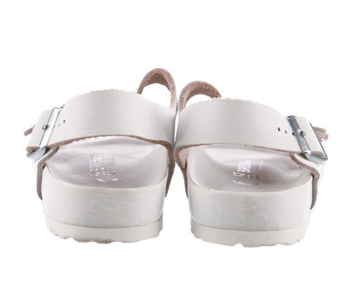 Birkenstock Milano EXQUISITE WHITE LEATHER 42 narrow Ladies 11 Men 9 - Picture 2 of 6