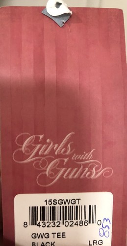 NWT GIRLS WITH GUNS Womens Western Short Sleeve Shirt Top Black & Hot Pink L - Picture 12 of 14