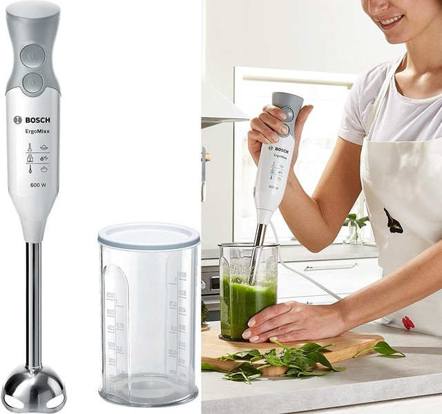 Bosch Batidora Mano 600W vaso medidor función Turbo cuchillas acero inox | Compra online en eBay