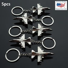 5pcs Lot Fighter Jet F16 Metal Military Air Force Plane Keychain Metal Cool Gift