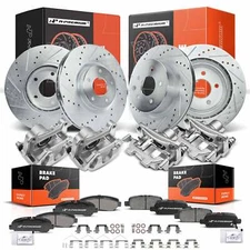 A-Premium Front & Rear Drilled Brake Rotor&Pad Brake Caliper for Nissan Maxima