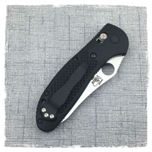 Black Titanium Pocket Clip for Benchmade 530 710 Osborne Mini Griptilian Knife - Afbeelding 1 van 7