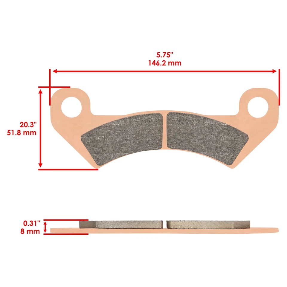 Pastillas de freno delanteras y traseras para John Deere Xuv Gator 625I Gas 825I Gas 855D Diesel Foto 3 de 4