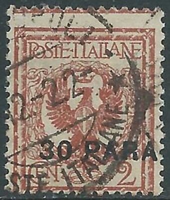 1922 LEVANTE CONSTANTINOPLE USED SEVENTH ISSUE 30 PA ON 2 CENT - RA16-6