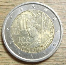 Österreich  2  Euro  2018  100 Jahre Republik  xf/unc